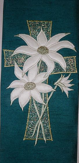 Australian Flannel Flowers on Cross